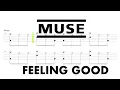 Download Lagu Muse - Feeling Good (🔴 Drum Notation | Tutorial) @chamisdrums Bass tabs on @ChamisBass
