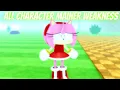All Character Mainer Weakness Sonic EXE The Disaster