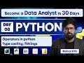 Day 08 Python for Data Analytics 2026 Become a Data Analyst in 30 Days by Mohan KTK