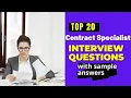 Contract Specialist Interview Questions and Answers for 2026