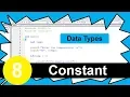 C Tutorial - Data Types Constants