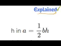 A bh for h solve for the specified value