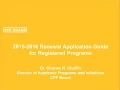 Renewal Application Guide for Registered Programs
