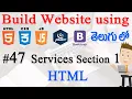 How to Build Website using Html CSS JS jQuery Bootstrap - Services Section 01 HTML