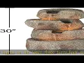 Glacial Rock Zen Rustic Outdoor Floor Water Fountain 30 High with LED Light Tiered Cascading for G