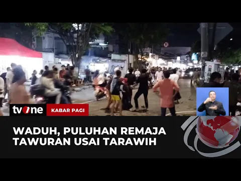 Tawuran Remaja Pecah Usai Sholat Tarawih di Depan Islamic Center Koja