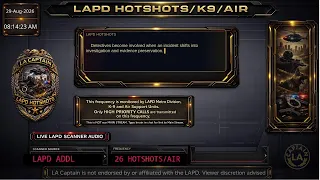 LIVE LAPD HOTSHOTS - LA Police Scanner High Priority Calls