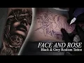 FACE AND ROSE Tattoo Time-Lapse