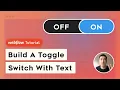 Toggle Switch With Text in Webflow