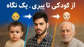چهره‌ات در طفولیت و پیری 😱 | تغییر شگفت‌انگیز با هوش مصنوعی