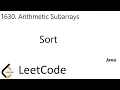 LeetCode 1630 Arithmetic Subarrays Sort Java