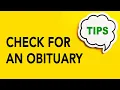 Check for an Obituary Ancestral Findings