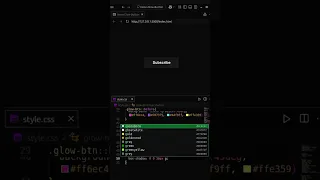 Neon Glow Subscribe Button Pure CSS Hover animation HTML CSS Coding -