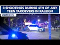 Teen takeovers responsible for 3 shootings around Raleigh on 4th of July police say