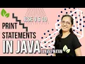 OUTPUT STATEMENTS IN JAVA print println ICSE 9 10 Anjali Ma am