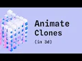 How to animate clones for 3D motion graphics on Spline