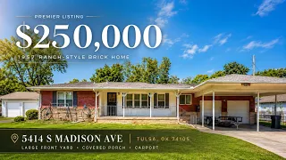 Tulsa Ranch Home Tour 250K with Covered Porches