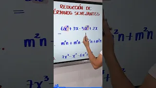Reducción de términos semejantes | Ejemplo 3
