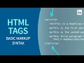 Download Lagu HTML Tutorial - TAGS: Basic markup syntax explained