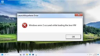 Windows Error 2 Occurred While Loading the Java VM Solution
