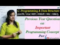 Lec - 05 Programming Concepts Gate Previous Year Question Explained
