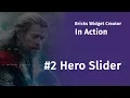 Bricks Widget Creator In Action Hero Slider with JavaScript effects