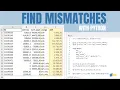 Python in Excel Compare Two Tables and Find Mismatches