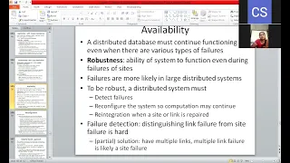 Availability Distributed query processing