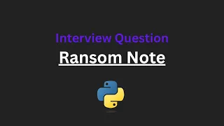 Ransom Note - Leetcode 383