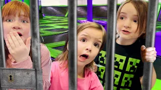 TRAPPED inside a TRAMPOLINE PARK Family Freeze tag almost turns into Adley s overnight challenge