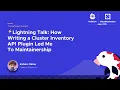 Lightning Talk How Writing a Cluster Inventory API Plugin Led Me To Maintainership - Kahiro Okina