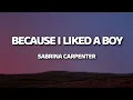 Sabrina Carpenter - because i liked a boy (Lyrics) i'm a homewrecker i'm a slut