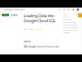 Loading Data into Google Cloud SQL GSP196