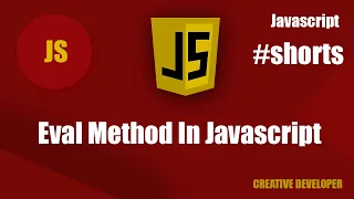 Eval Method In Javascript Javascript Course Javascript Tutorial Es6 Es6 course Js