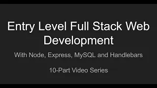 5 - Learning full stack web development for beginners with Node Express MySQL and Webpack