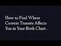 How to Find Where Current Transits Affects You in Your Birth Chart