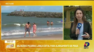 Prefeitura anuncia alargamento da faixa de areia da praia de Balneário Piçarras