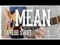 Mean Guitar Tutorial - Taylor Swift No Barre Chords No Capo