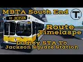 MBTA South End Route 44 to Jackson Square Station Route Timelaspe