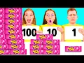 Lagu 100 Layers of Food Challenge | Funny Situations