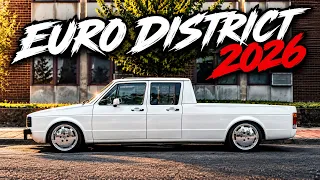 Modified Euro Cars Driving into Car Show 