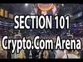 Experience the Action 100 Level View from Section 101 at Crypto com Arena