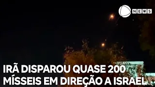 Irã disparou quase 200 mísseis em direção a Israel