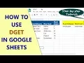 Google Sheets DGET How to Use DGET in Google Sheets Google Sheets Function