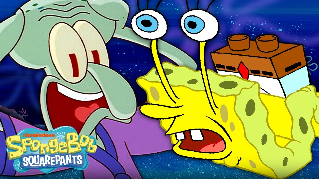SpongeBob Transforms Into a Snail! 🐌 Full Scene | SpongeBob