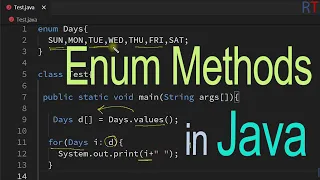 Java-53 - Enum Methods in Java Java Programming