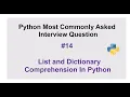 Python Interview Questions - What is list and dictionary comprehension in Python