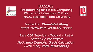 EECS1022 W21 - Java Tutorials