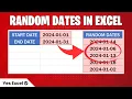 Random Date Between Two Dates in Excel