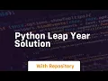 python leap year solution